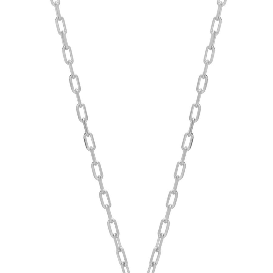 Łańcuszek ankier srebrny, diamentowany 40 cm Basic