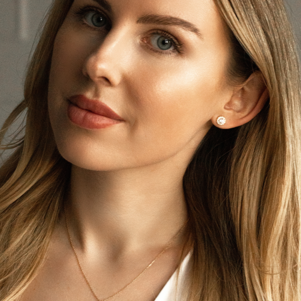 Kolczyki pozłacane na zatyczkę z cyrkoniami Little Sami