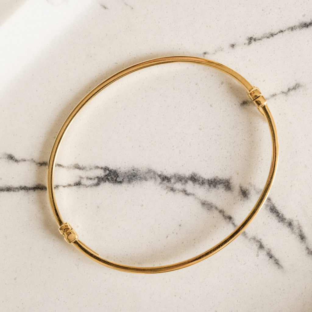 Bransoletka pozłacana bangle sztywna Stella