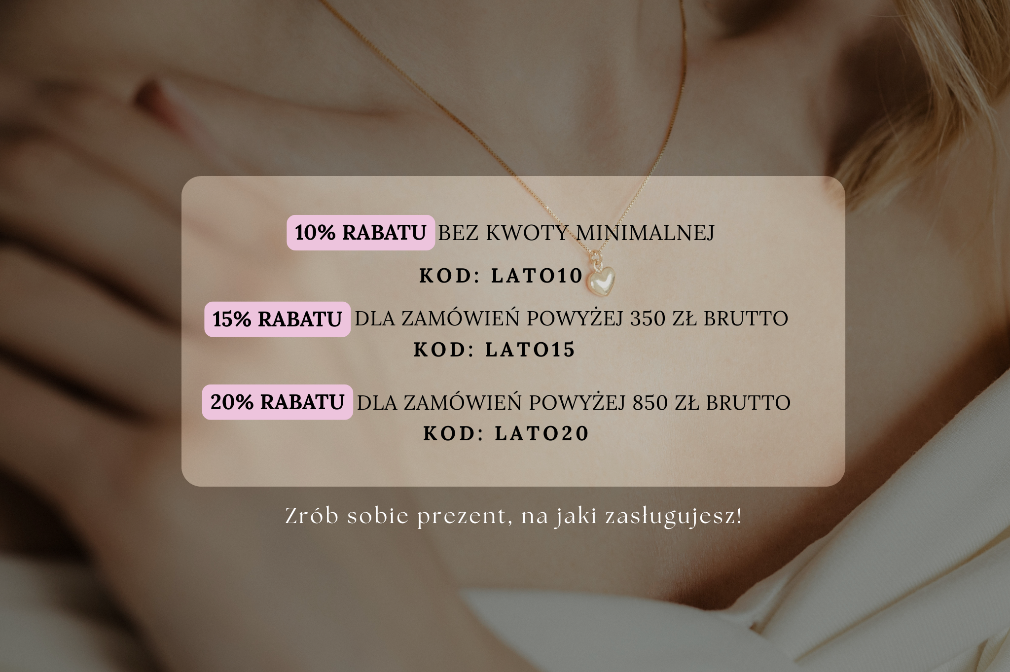 Baner Rabat Lato do 20% na biżuterie