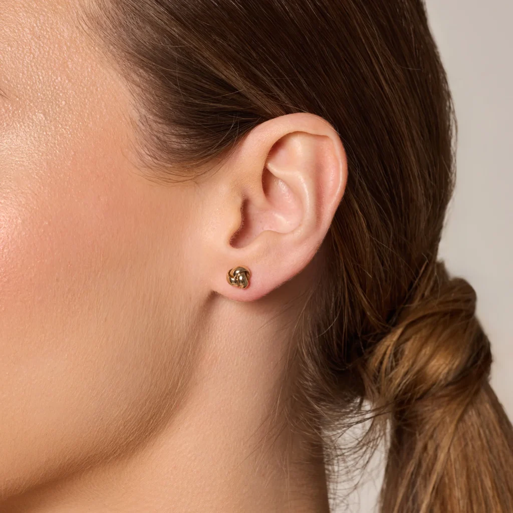 Kolczyki złote węzeł Classy