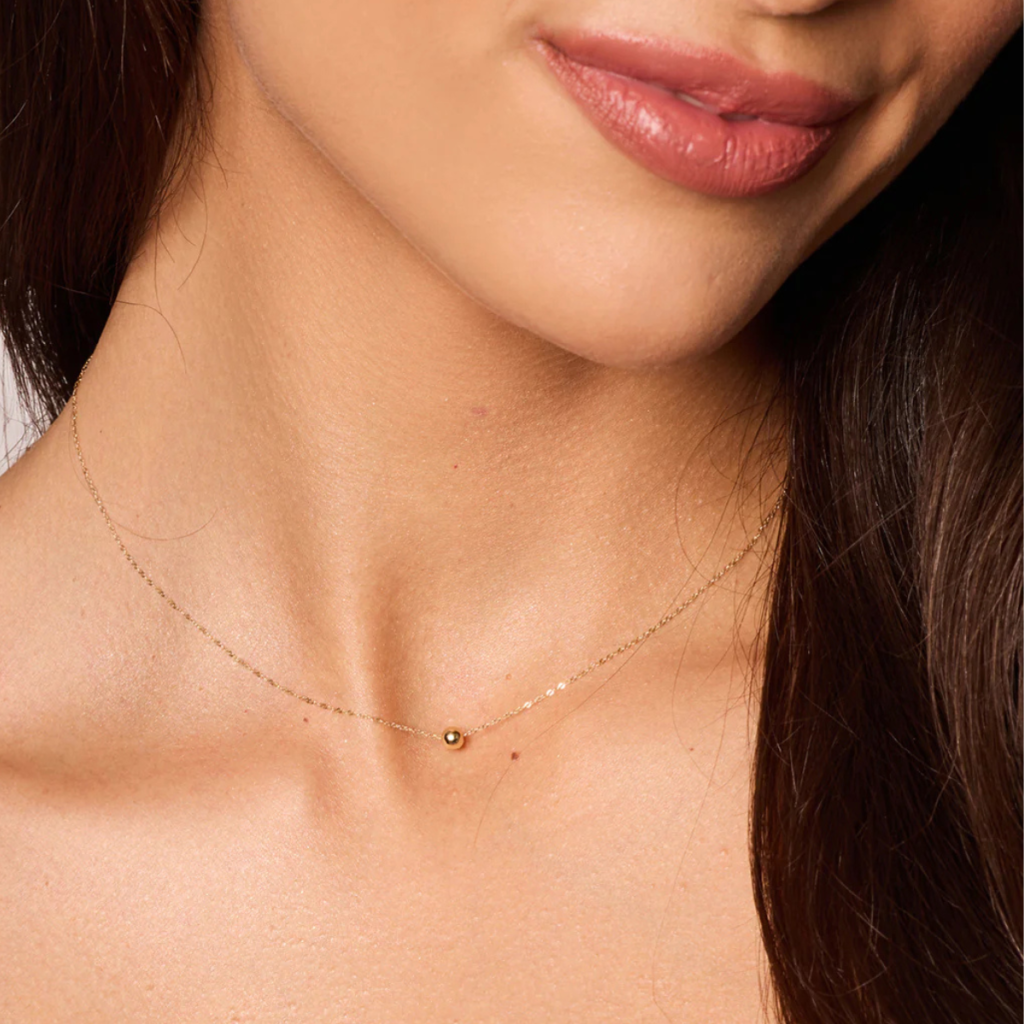 Łańcuszek złoty gladka kulka Classy