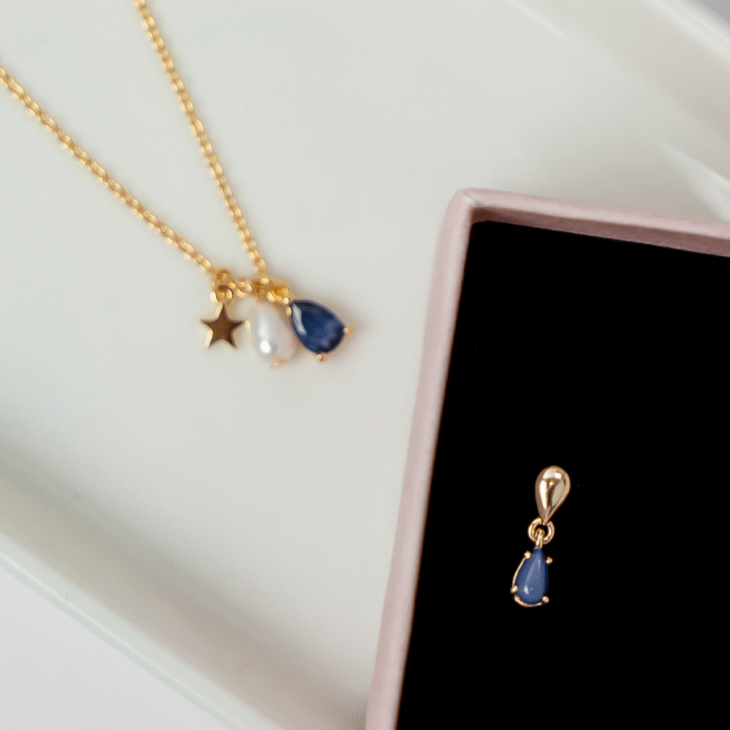 Kolczyki pozłacane wiszące na zatyczkę z kamieniem Lapis Lazuri Noelle