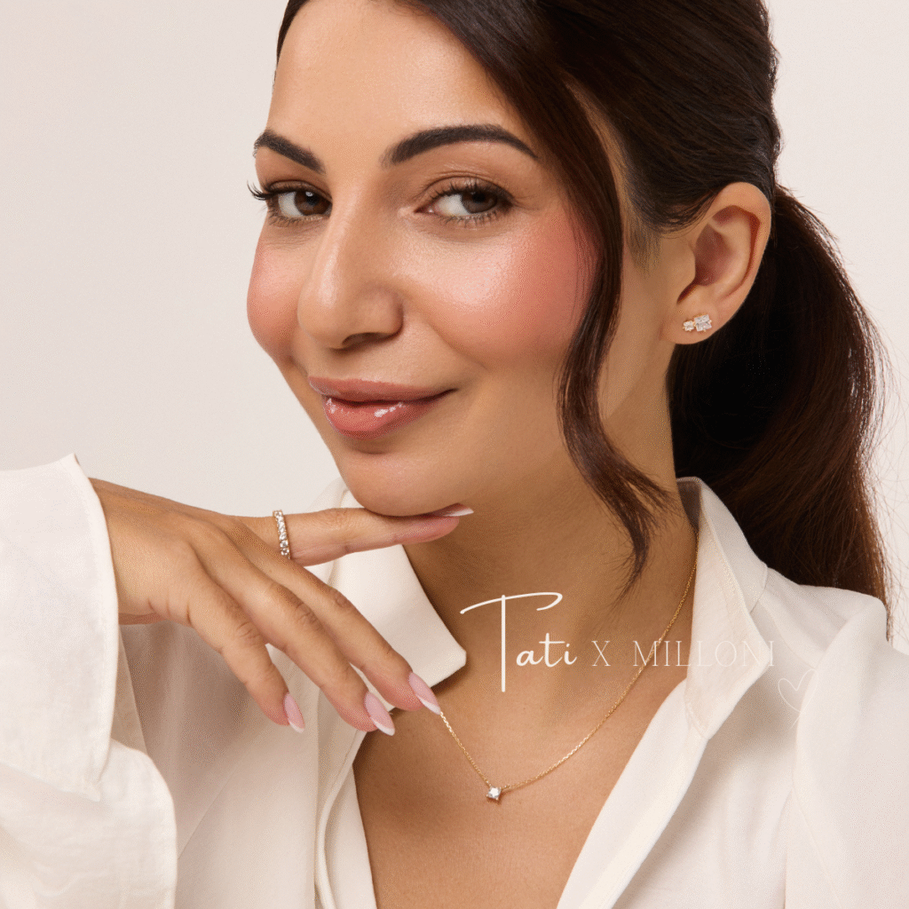 Kolczyki pozłacane na zatyczkę z cyrkonią Daphne