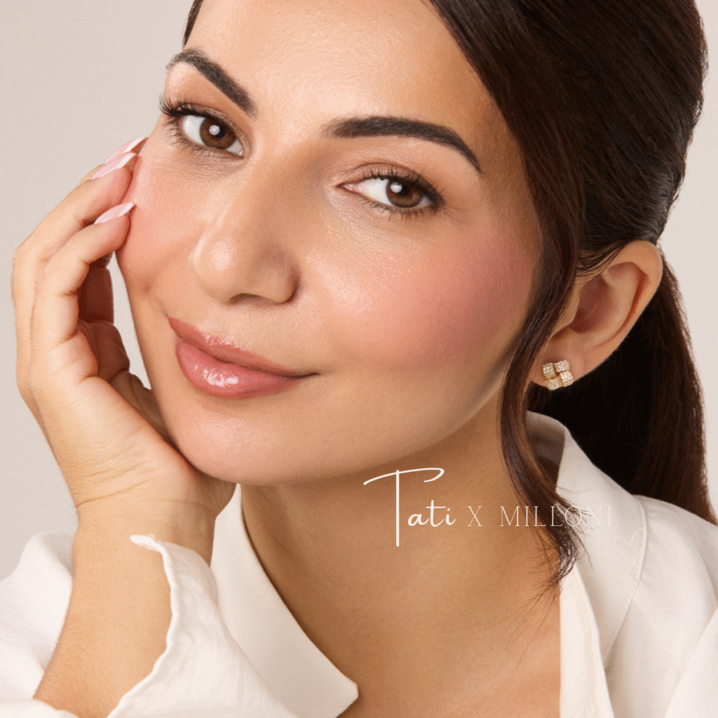 Kolczyki pozłacane na zatyczkę z cyrkoniami Elleore